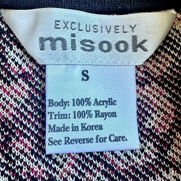 Vintage Misook Animal Print Jacket Full Zip Leopard Cheetah Sweater  Size Small - Picture 4 of 7